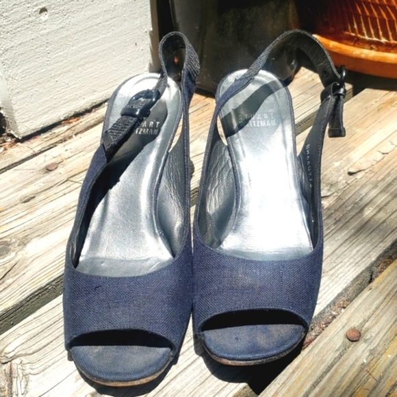 Stuart Weitzman Black Peep Toe Tortoise - Picture 3 of 10